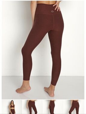 NWT)High waisted Beyond Yoga Deep Plum Seamless Leggings